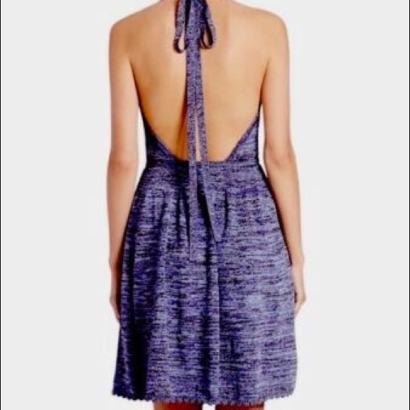 NWT M Missoni Purple Metallic Knit Halter Dress - Picture 2 of 5